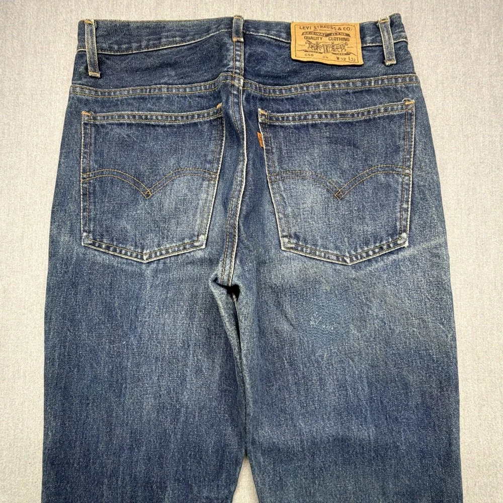 Vintage Levi's 646 Orange Tab Bellbottom Flare Denim 32x32 (Fits 30x32)